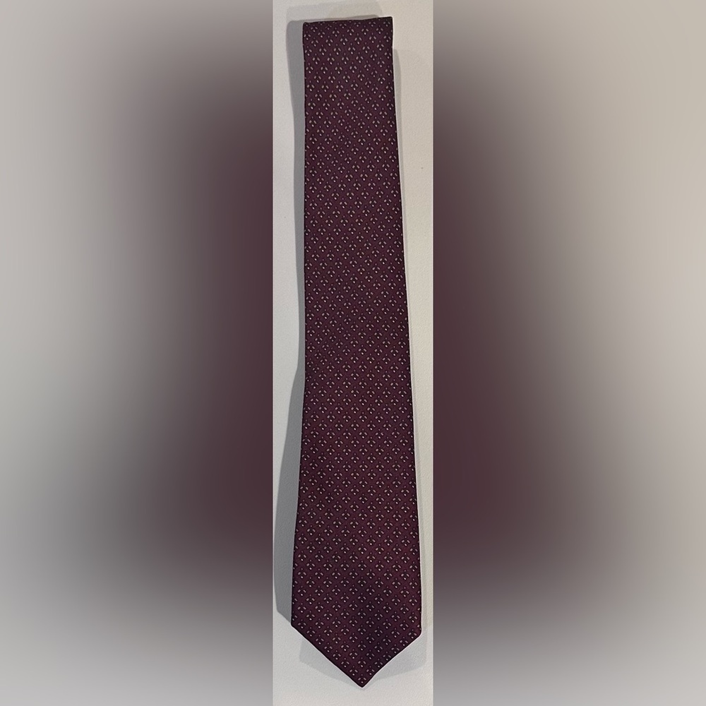 Classic Gino Resillio Burgundy Pure Italian Silk Men’s Tie
